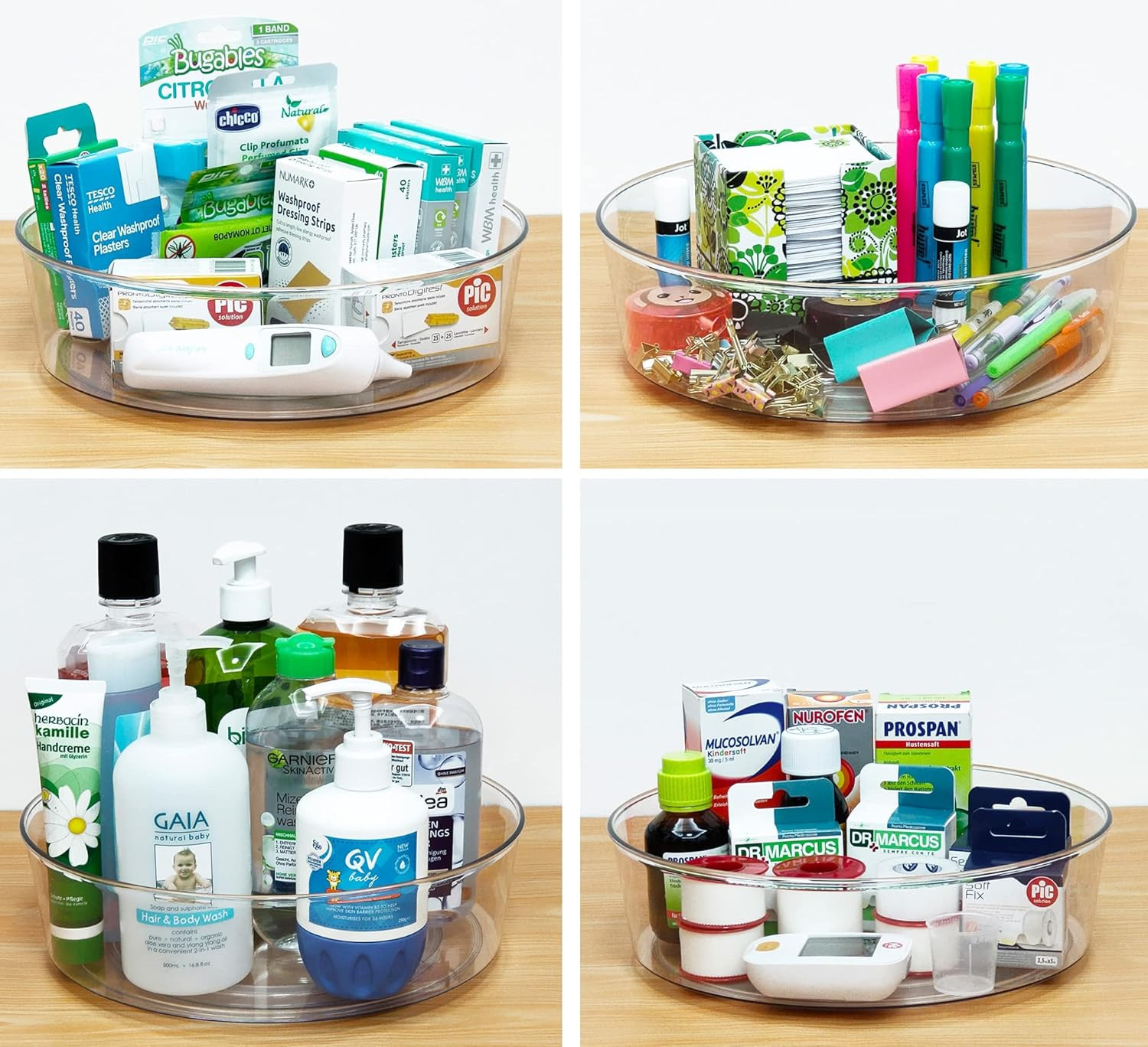 YCLADEC 4 Pack Lazy Susan 11.5" Inch Turntable Organizer Organization Storage Container Bins Spic... | Amazon (US)