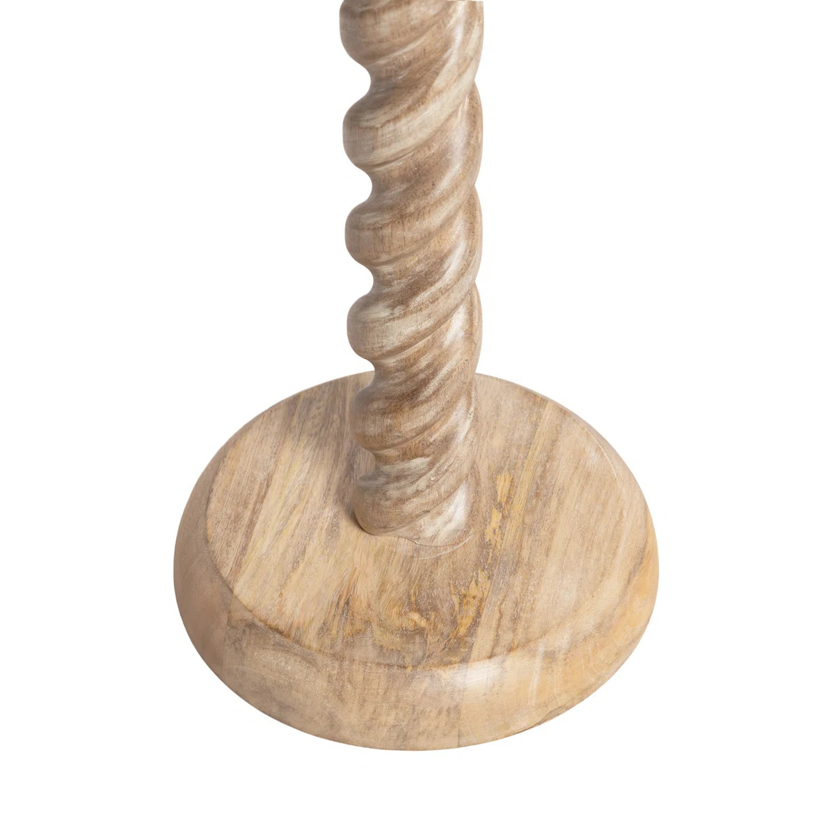 Willoughby Spiraled Mango Wood Round Side Table | Wayfair North America