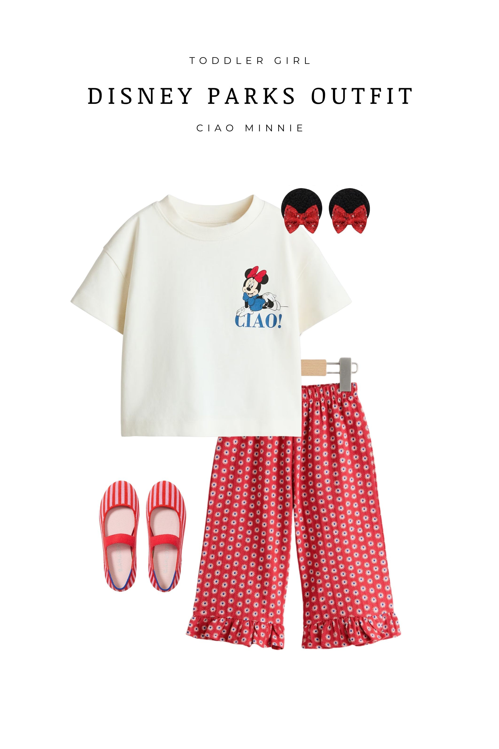  

Ciao from the cutest Minnie inspired toddler Disney Parks outfit. This red and white Minnie Mouse look is perfect for Disneyland or Walt Disney World park days, character meet and greets, vacations, and matching family Disney outfits. Featuring a Minnie Mouse graphic tee paired with red printed ruffle pants, coordinating Minnie ears, and comfy red Mary Jane shoes for all day walking through the parks. This toddler girl Disney outfit is ideal for summer park days, Disney trips, and magical vacation photos.
 

#LTKTravel #LTKootd #LTKKids