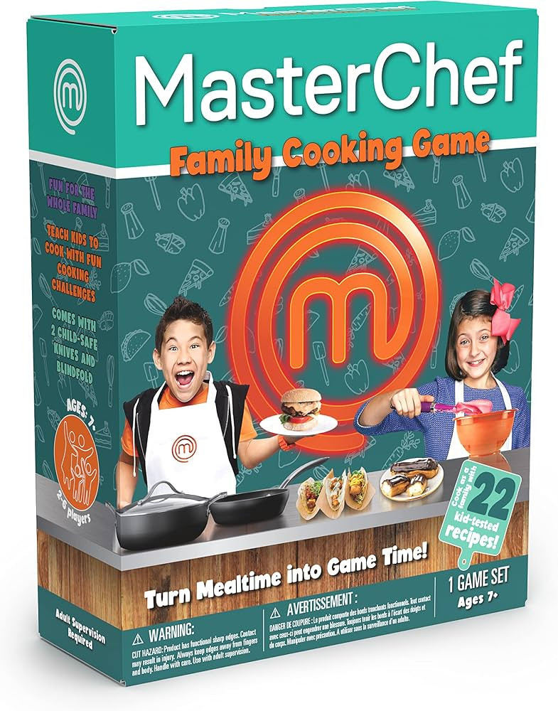 MasterChef Family Cooking Game. Turn Mealtime into Game Time! Ages 7+, Multicolor, 22 Family Test... | Amazon (US)