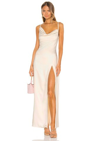 Reyna Maxi Dress in Pearl White | Revolve Clothing (Global)