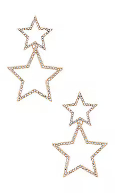 Ettika Star Drop Earrings in Gold from Revolve.com | Revolve Clothing (Global)