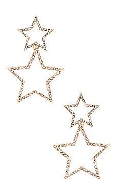 Ettika Star Drop Earrings in Gold from Revolve.com | Revolve Clothing (Global)