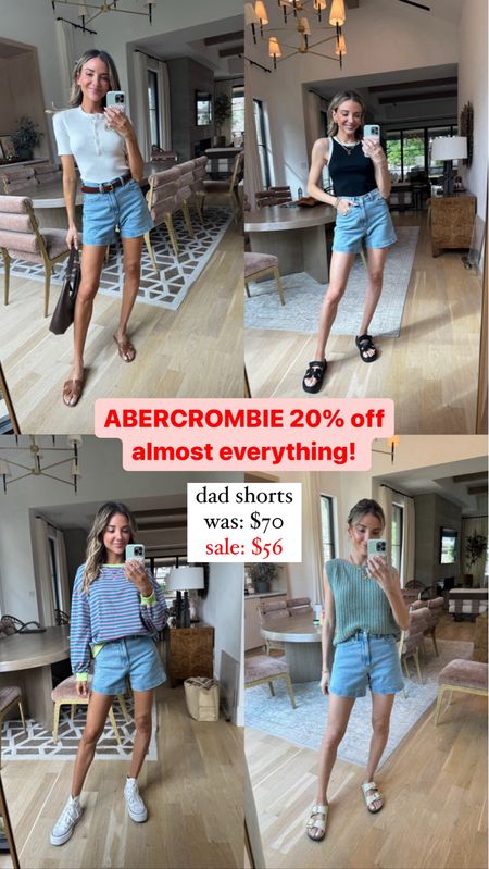 My favorite Abercrombie denim shorts are 20% off for Memorial Day weekend! 🙌🏼☀️ runs tts, wearing size 25

#LTKFindsUnder100 #LTKSaleAlert #LTKSeasonal