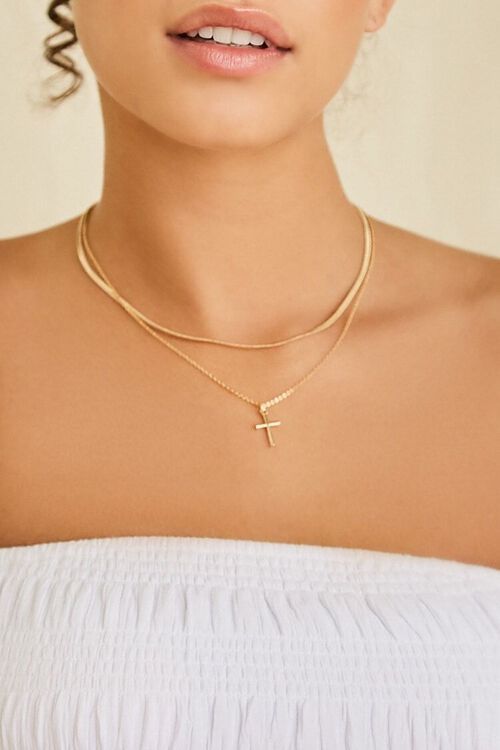 Layered Cross Pendant Necklace | Forever 21 (US)