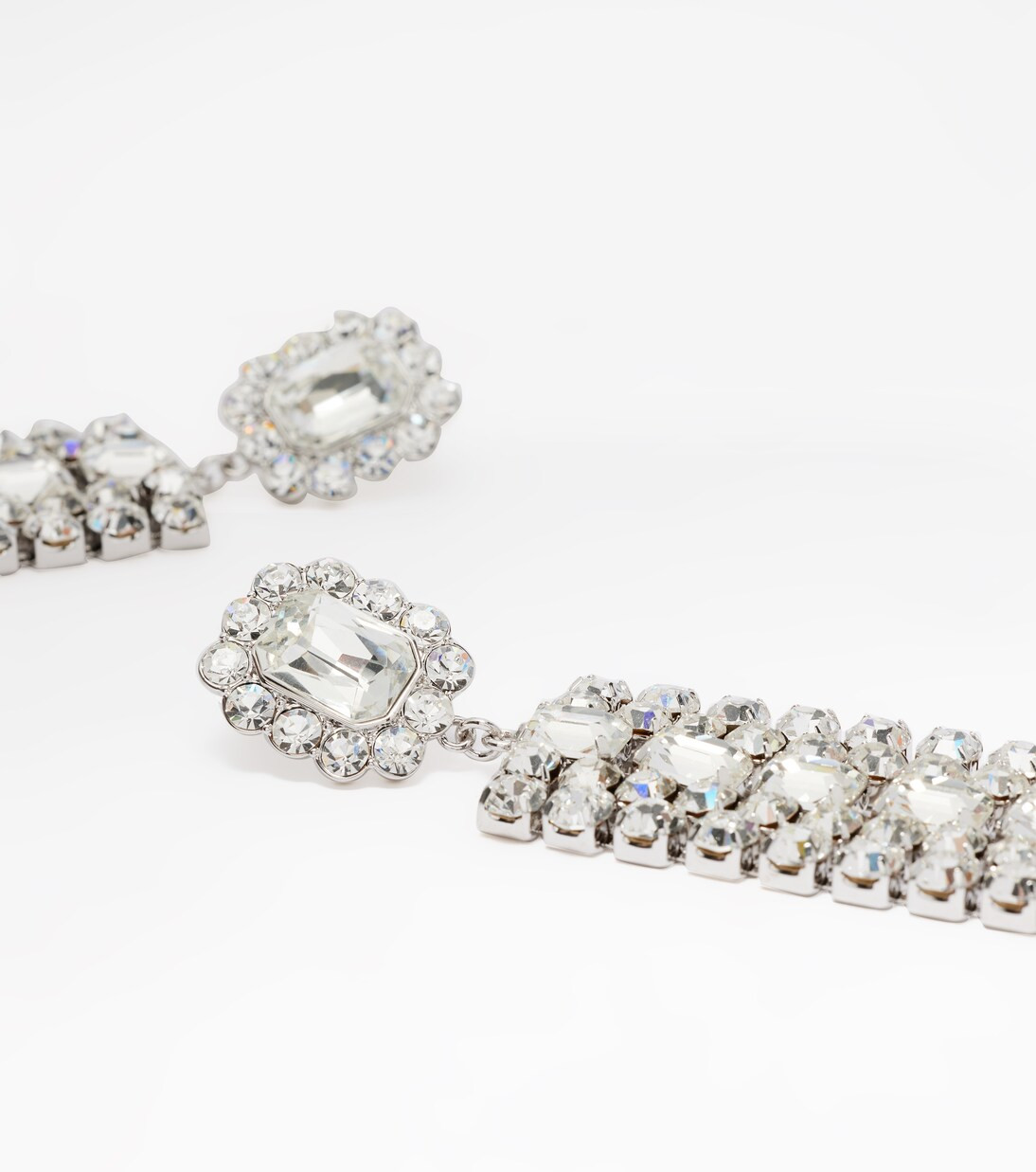 Crystal-embellished drop earrings | Mytheresa (UK)