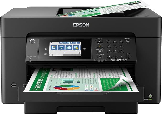 Epson Workforce Pro WF-7820 Wireless All-in-One Wide-Format Printer with Auto 2-Sided Print 13" x... | Amazon (US)