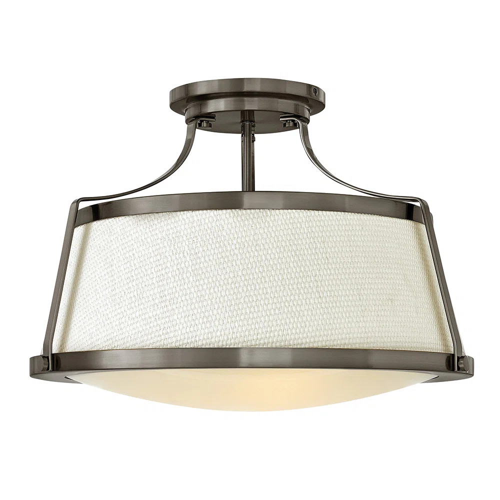 Charlotte 3 - Light 20" Unique/Statement Geometric Semi Flush Mount | Perigold
