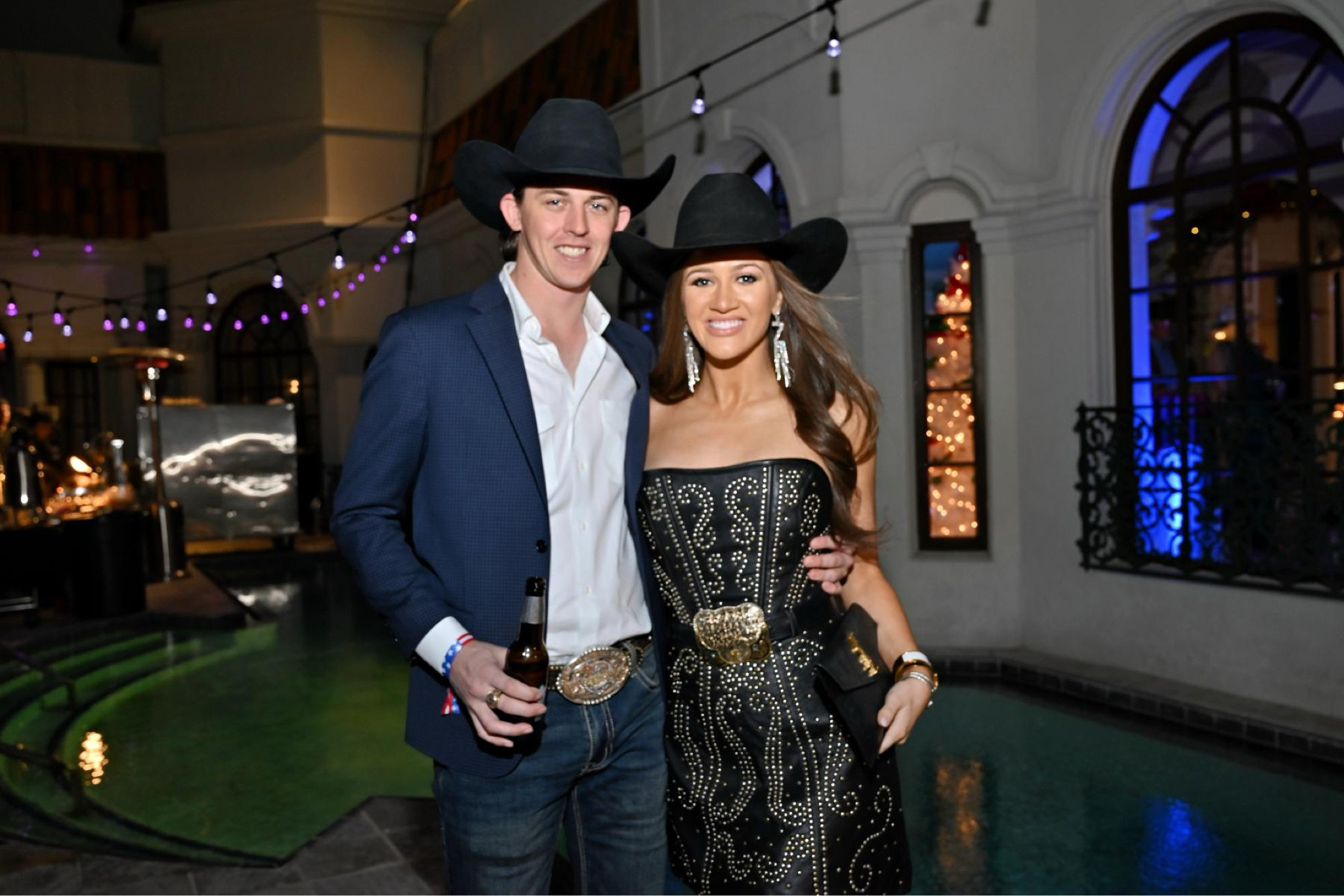 Perfect LBD for private party in Elvis’ suite in Vegas 🖤 #NFR #NFRfashion 