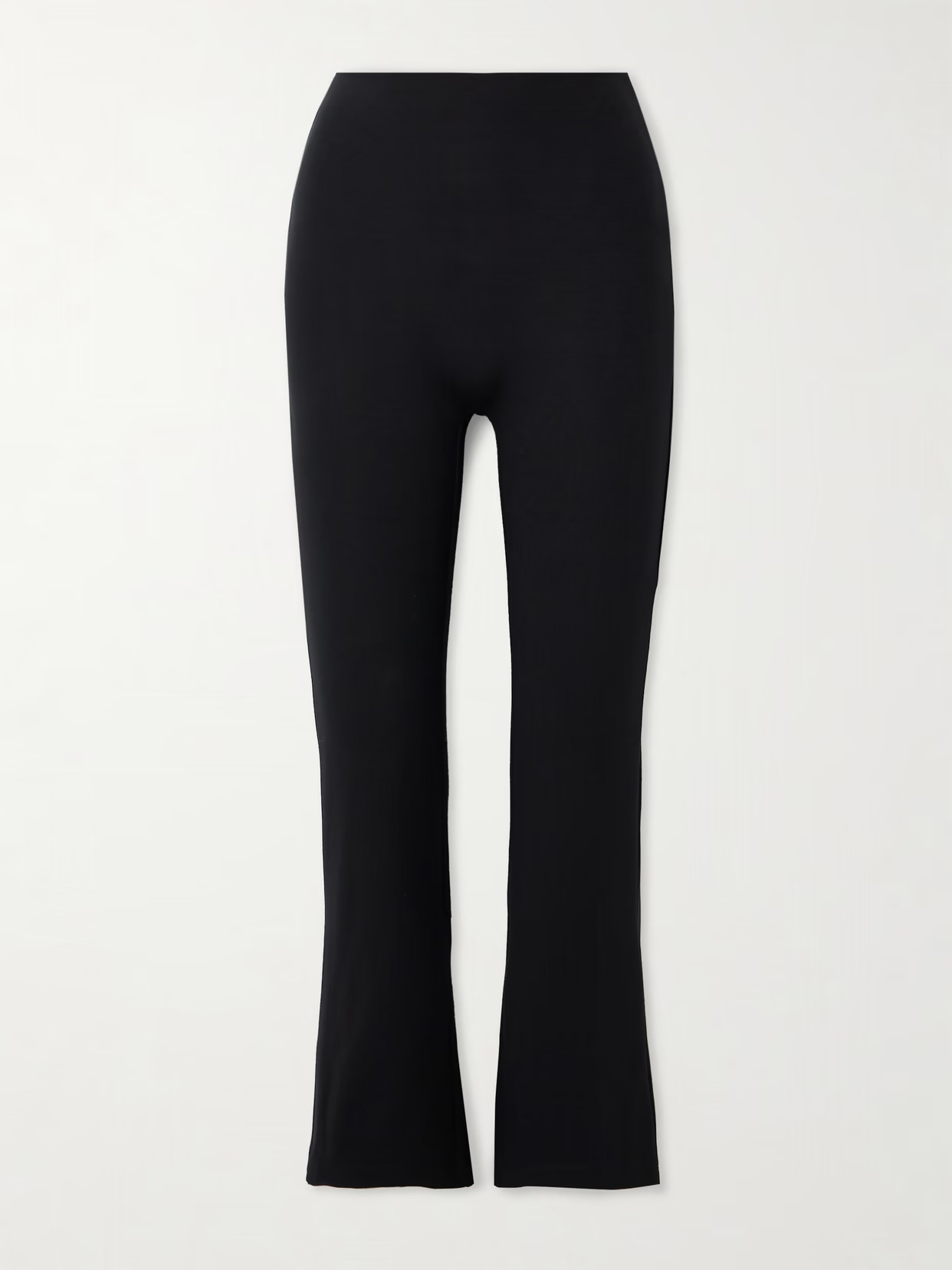 LESET - Rio Cropped Stretch-ponte Flared Pants - Black | NET-A-PORTER (UK & EU)