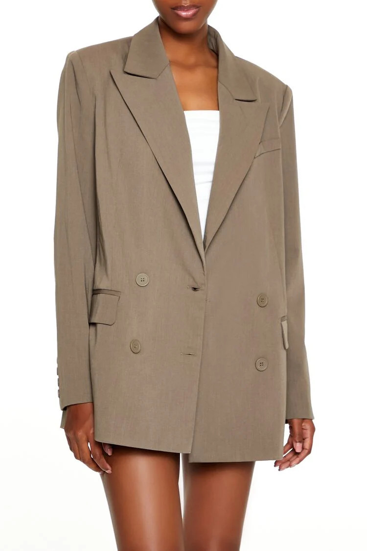 Peak Lapel Longline Blazer | Forever 21