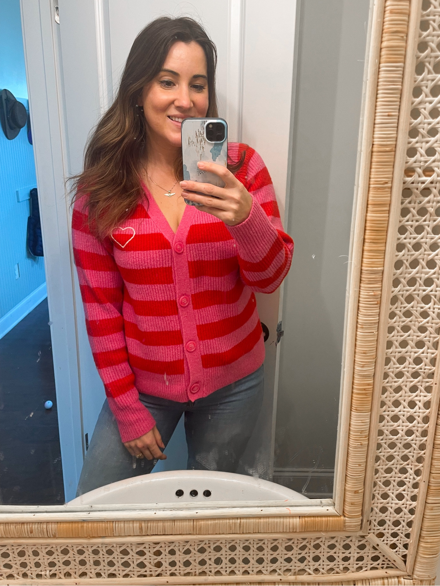 Valentine’s day outfit. 🩷🤍❤️ #momof3 #vday  

#LTKfindsunder50 #LTKSeasonal #LTKstyletip
