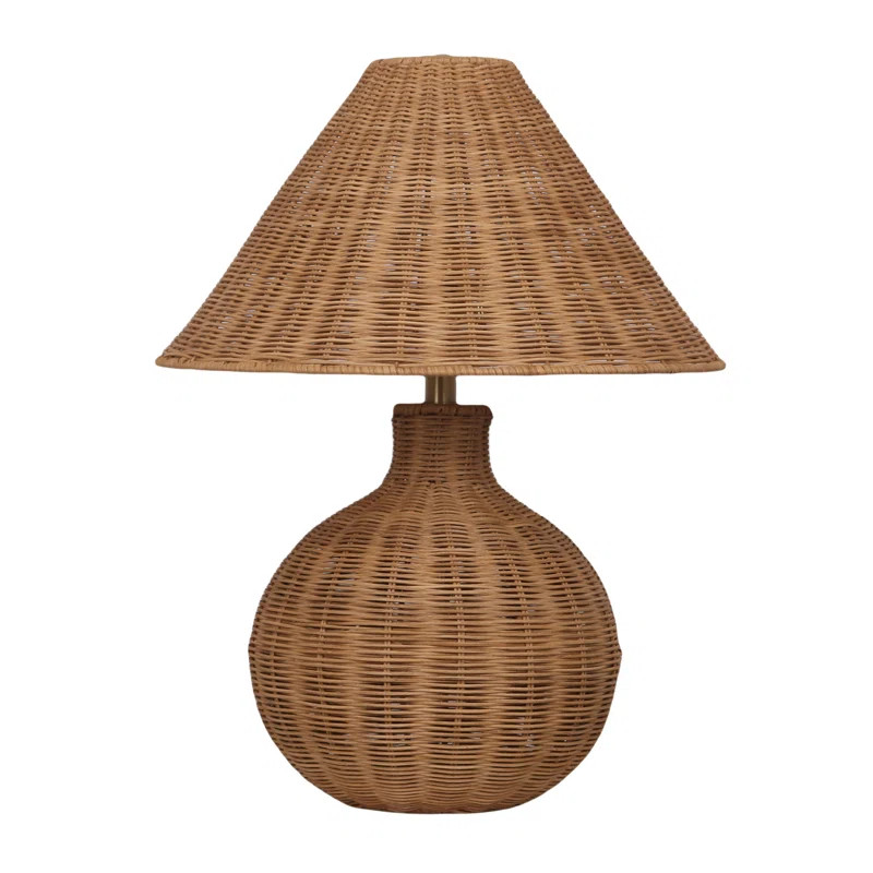 Bayou Breeze 23X20" Woven Rattan Table Lamp, Natural | Wayfair | Wayfair North America