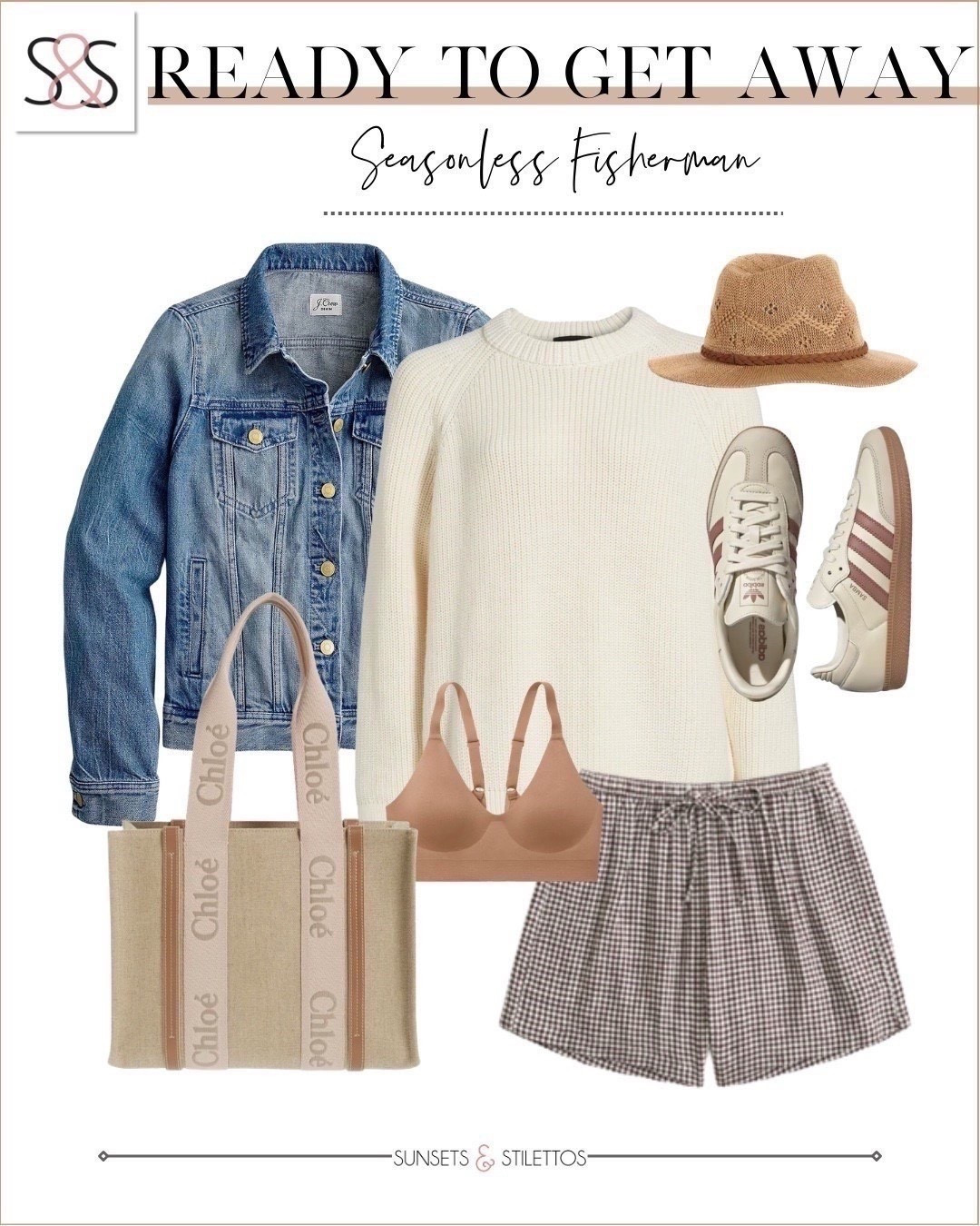 This is the kind of outfit that works for so many spring days. Light layers, comfy shorts, and neutral sneakers make it perfect for travel, errands, or casual weekends.

spring casual outfit women, travel outfit ideas women, gingham shorts outfit women, casual weekend outfit women, spring layering outfit women, comfortable everyday outfit women, neutral spring outfits, casual vacation outfit women

#LTKTravel #LTKOver40 #LTKWorkwear