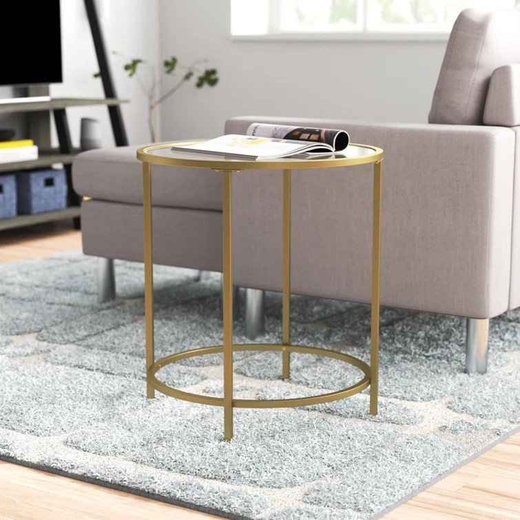 Doynton 21.6'' Tall Glass End Table | Wayfair North America