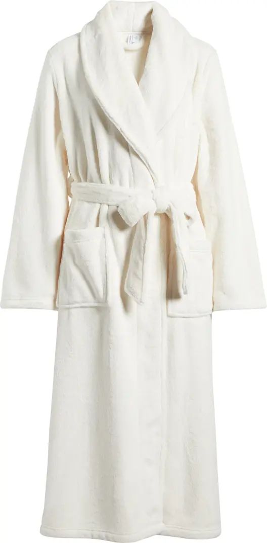 Shawl Collar Plush Longline Robe | Nordstrom