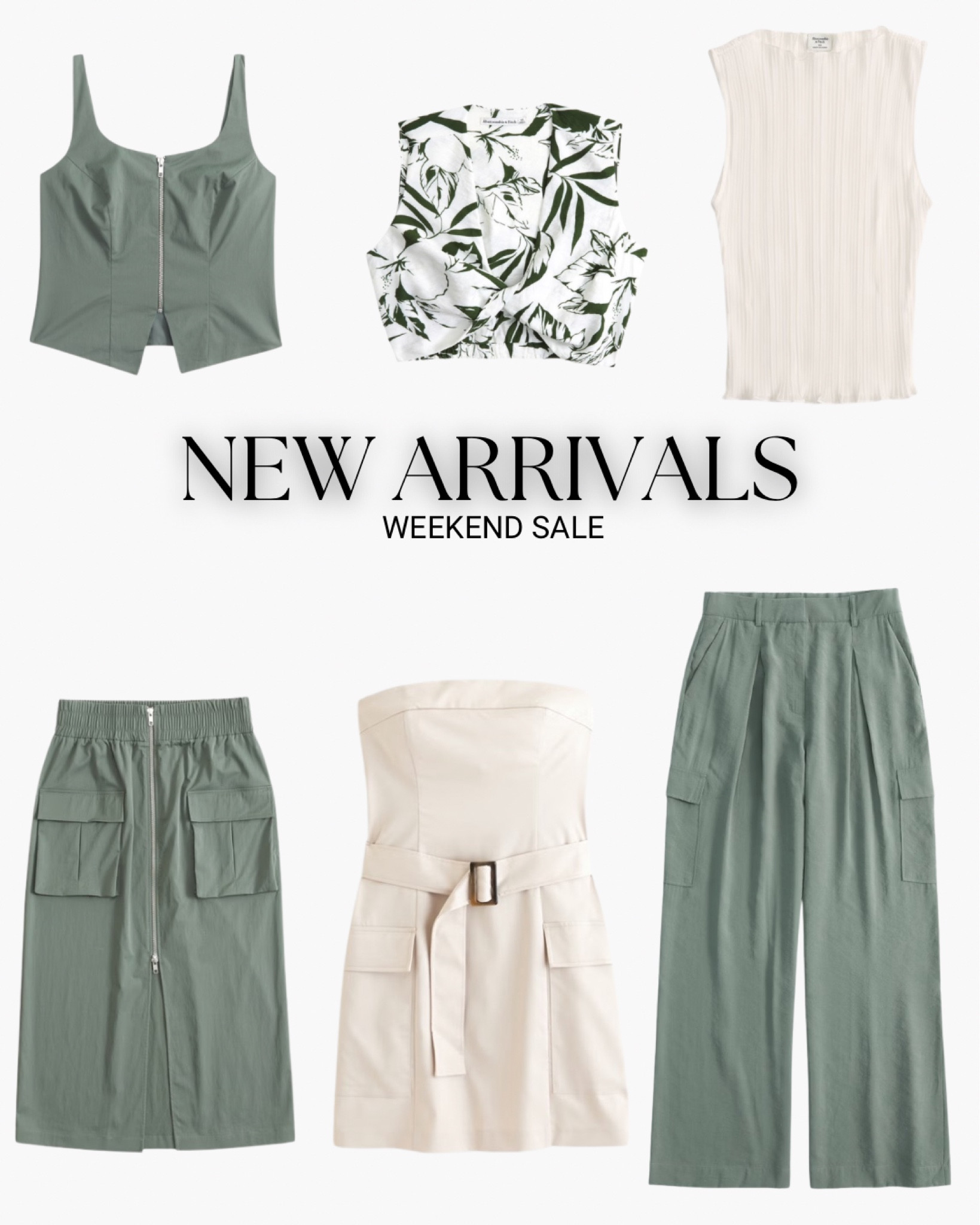 Summer capsule 🫶🏼 Perfect for mixing &amp; matching. 20% off right now!

Summer outfits. Summer style. Summer fashion. New arrivals. Cargo. Skirts. Dresses. Trousers. White dresses. Casual outfits. Transitional outfits. Abercrombie. Matching sets. Coordinates.

#LTKStyleTip #LTKSaleAlert #LTKSummerSales