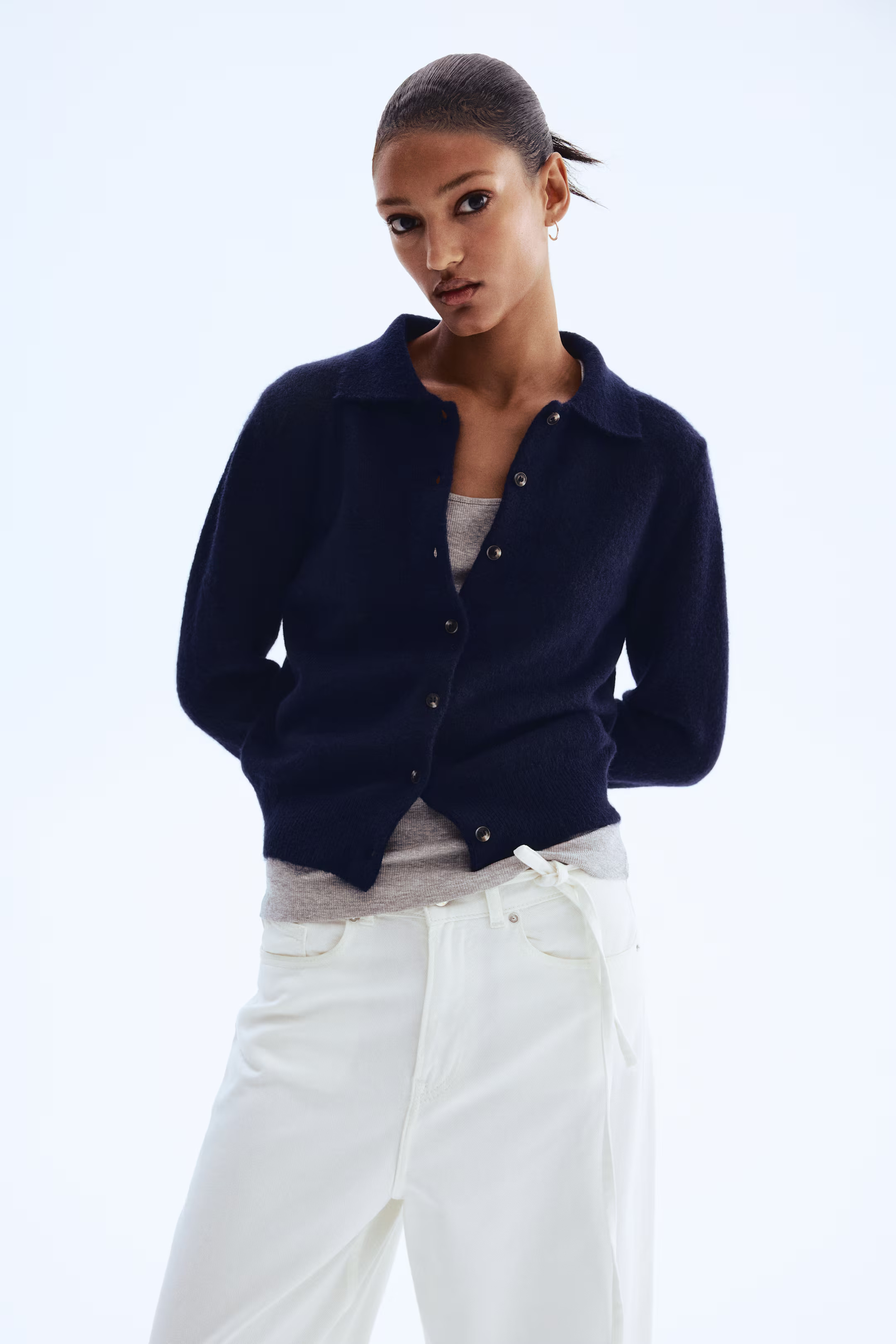 Collared cardigan | H&M (UK, MY, IN, SG, PH, TW, HK)