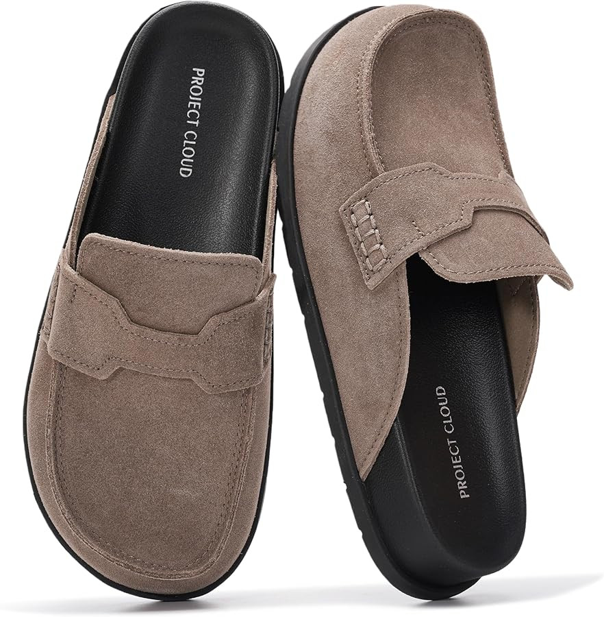 Project Cloud 100% Genuine Leather Womens Clog - Memory Foam Arch Support Non-Slip Sole Mules & C... | Amazon (US)