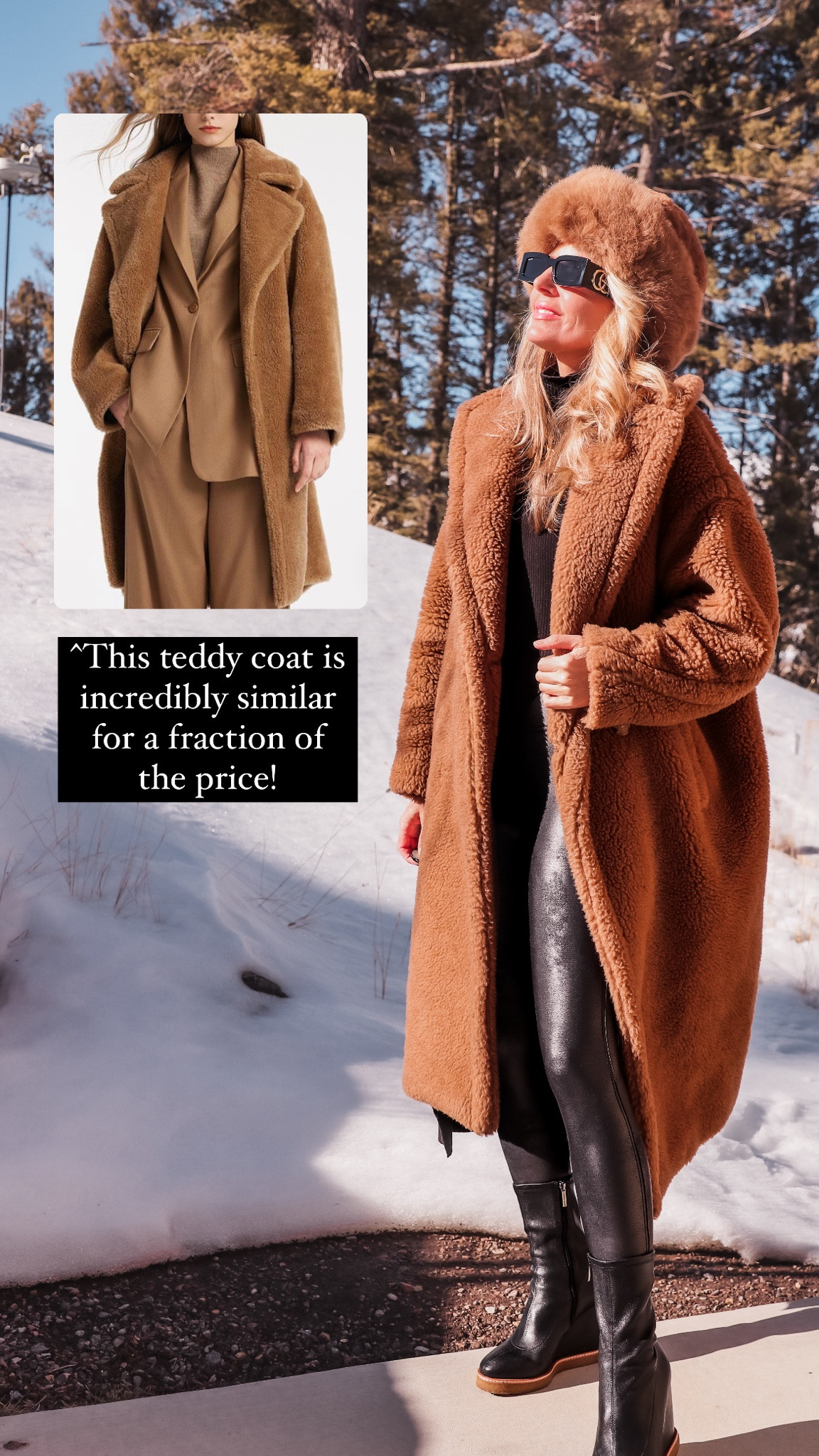 Over Sized LAMB Coat ブラウン