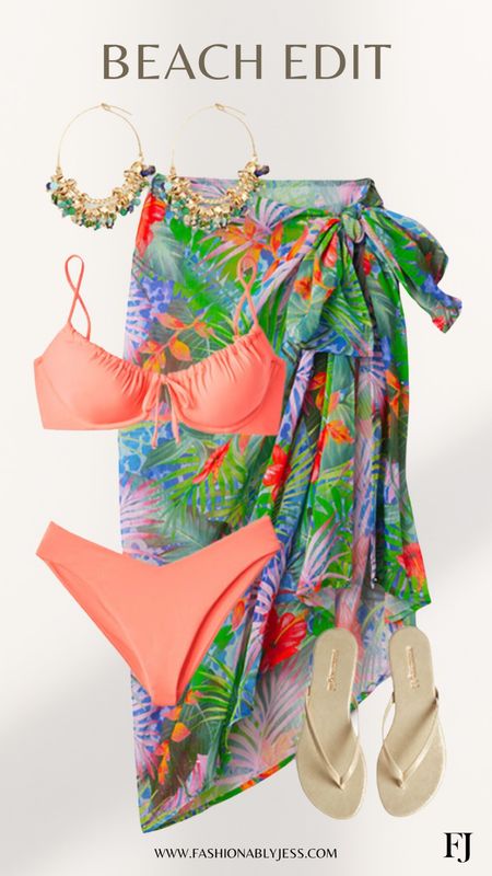Obsessed with bikini and sarong look! Perfect for a tropical summer vacation! 
#swimsuit #bikini #swim #coverup #swimcoverup

#LTKswim #LTKstyletip #LTKFind