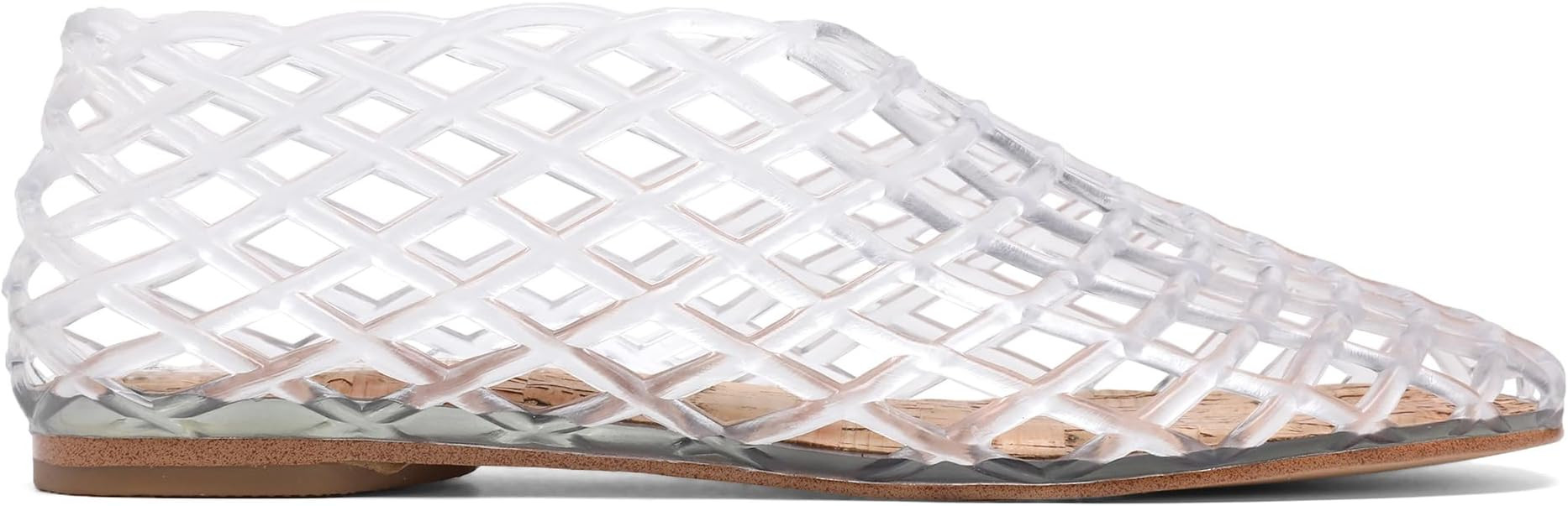 Red Jelly Mesh Ballet Flats for Women Adult Clear Hollow Jelly Sandals Beach Ballerina Jellies Sh... | Amazon (US)