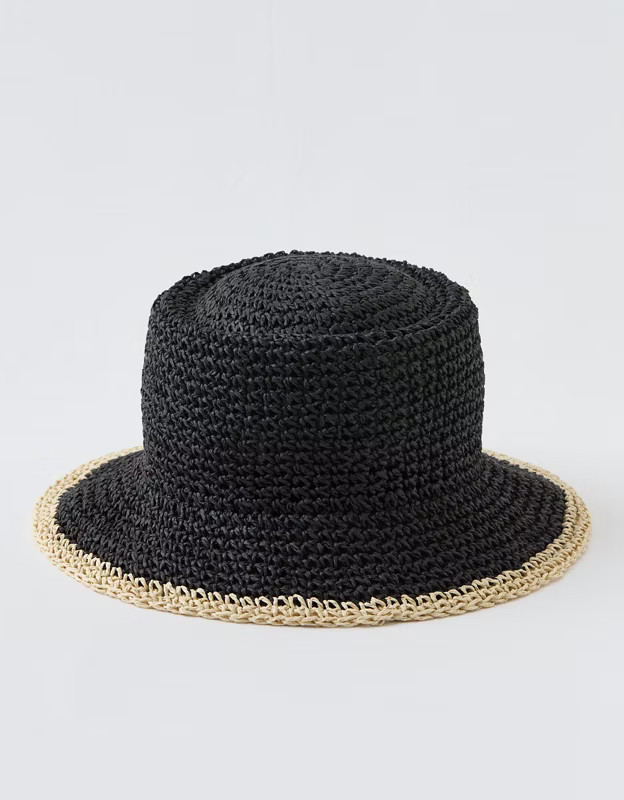 Aerie Straw Bucket Hat | Aerie