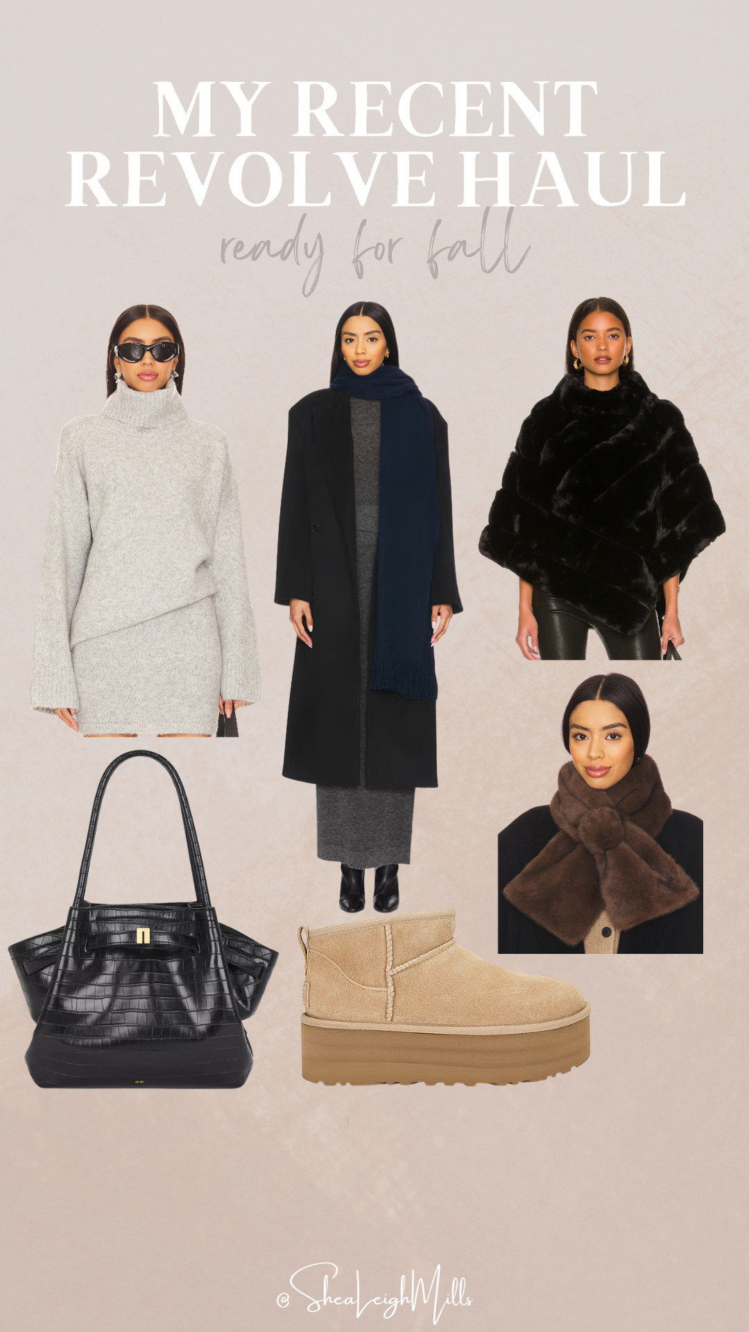 Fall fashion finds from my recent Revolve haul 🍂 From luxe layers and cozy knits to chic accessories, I'm officially ready for cooler temps. 

These neutral staples are perfect for elevating your fall wardrobe! 

 #FallFashion #RevolveHaul #NeutralStyle #CozyLayers #LTKFinds