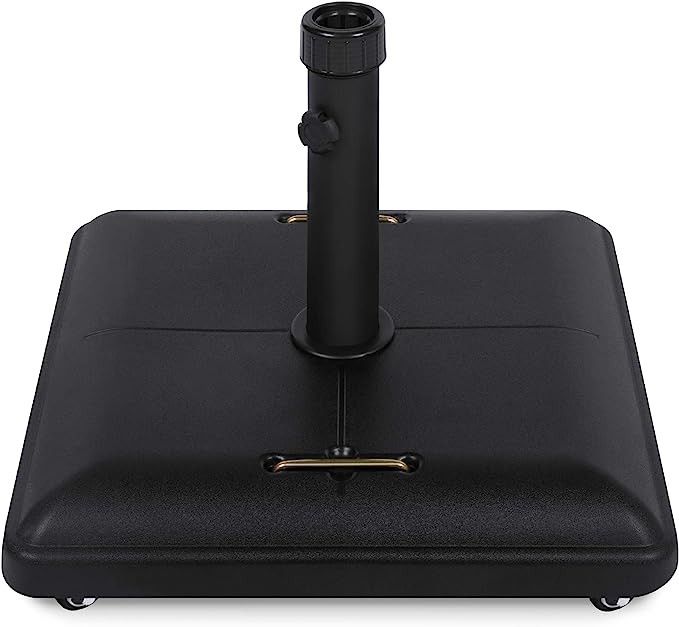 Best Choice Products 81-Pound Heavy Duty Square Concrete Rolling Outdoor Patio Umbrella Base Stand w | Amazon (US)