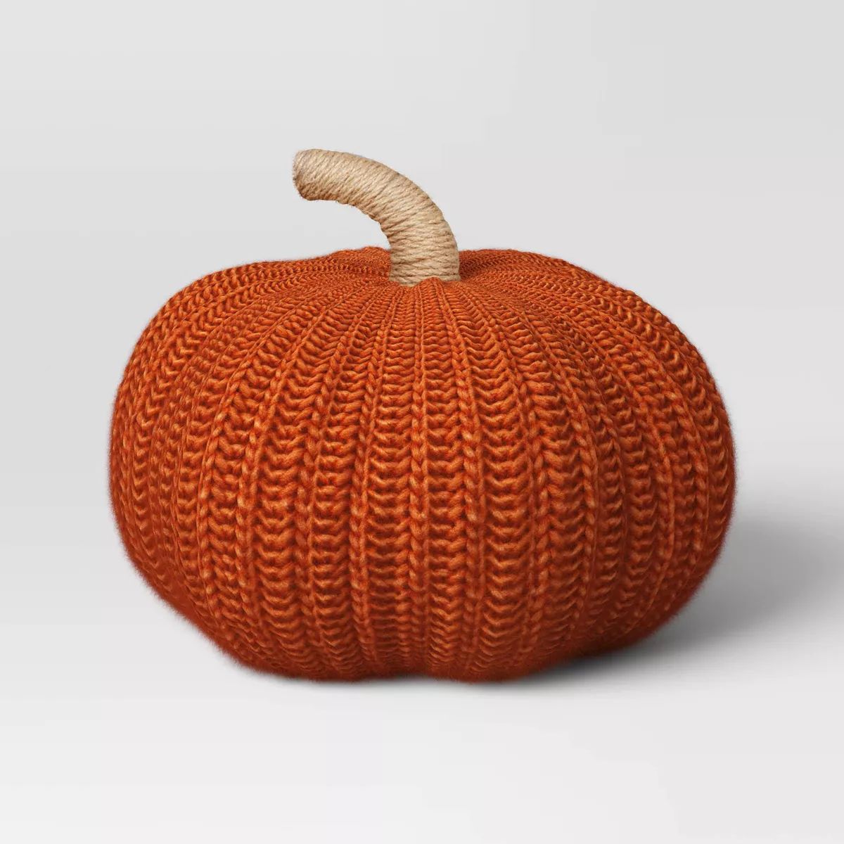 Knit Pumpkin with Jute Stem Novelty Throw Pillow - Threshold™ | Target