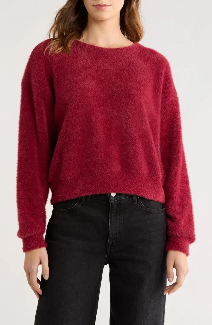 Fallon Fuzzy Crewneck Sweater | Nordstrom