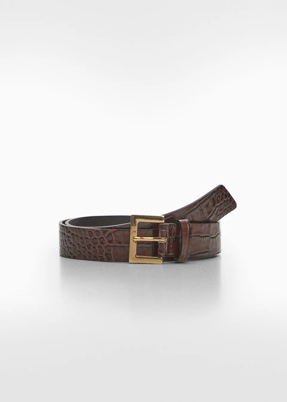 Textured square buckle belt -  Women | Mango USA | MANGO (US)