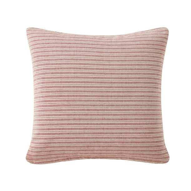 My Texas House Stafford 20" x 20" Farmhouse Red/White Plaid Cotton Square Decorative Pillow Cover... | Walmart (US)