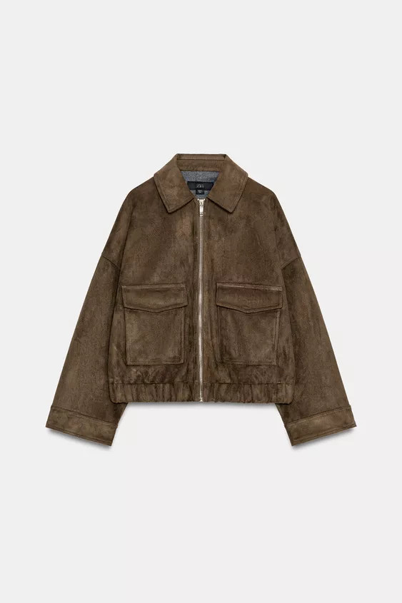 FAUX SUEDE JACKET | Zara UK
