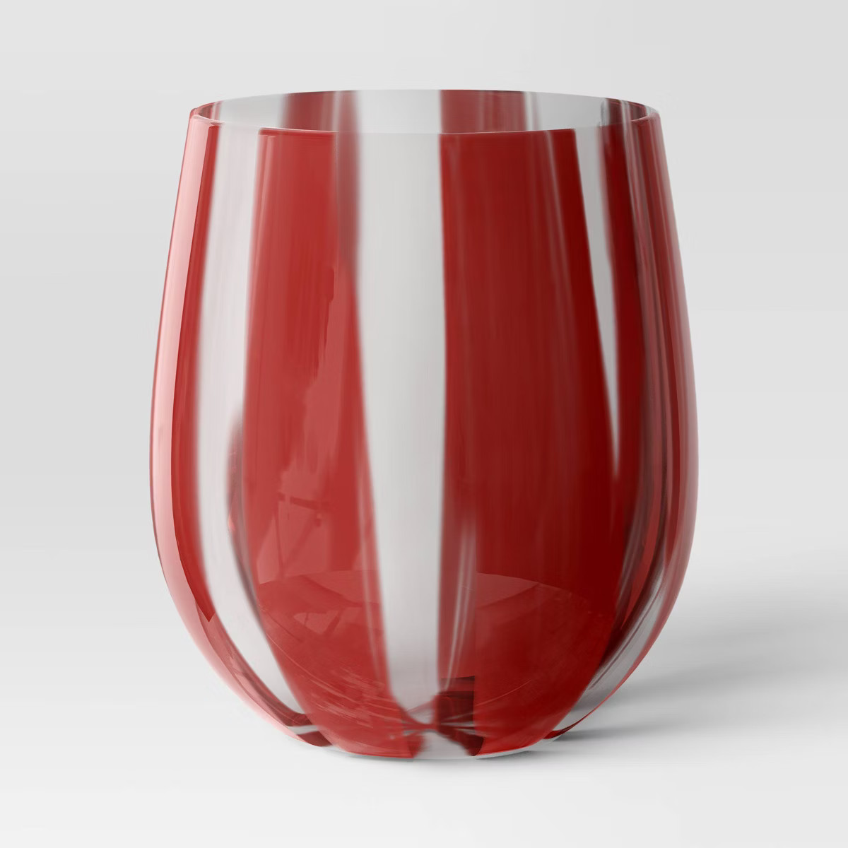 14 fl oz Red Striped Wine Glass - Threshold™ | Target