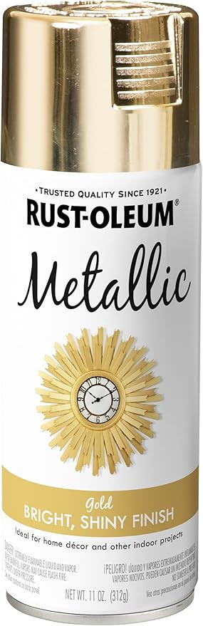 Rust-Oleum 340647 Specialty Metallic Spray Paint, 11 oz, Metallic Gold | Amazon (US)
