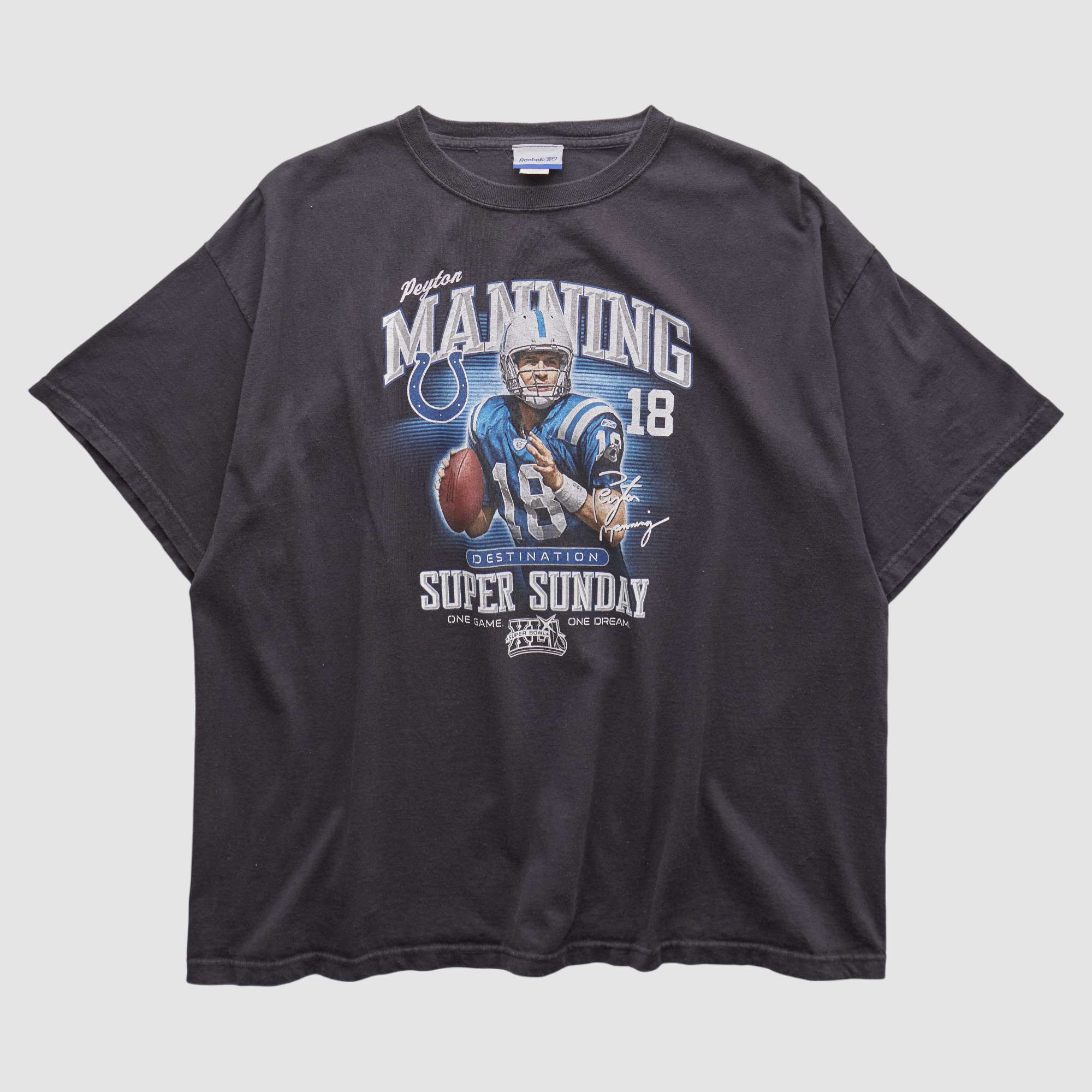 Payton Manning Super Bowl XLI Reebok 2000s T-shirt - Black - 2XL by Fanatics Real Vintage | Fanatics
