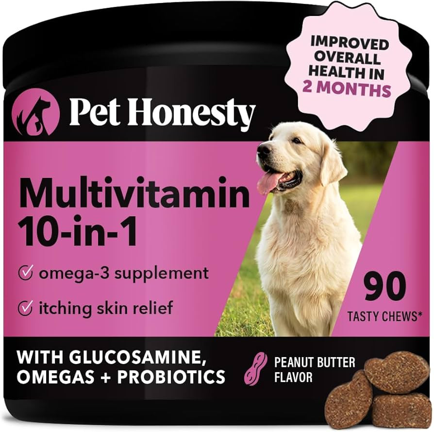 Pet Honesty Multivitamin Dog Supplement, Glucosamine chondroitin for Dogs, Probiotics, Omega Fish... | Amazon (US)