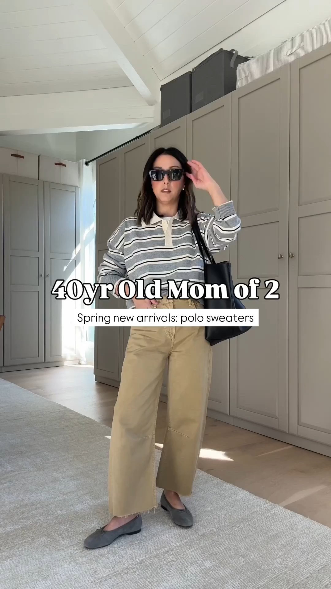 40yr old mom of 2 daily outfit: polo sweaters are still a thing for spring 2026. 

Le Bop sweater medium. Need the small. 
Citizens of Humantiy Miro jeans 23 - cut hems. Run very big. 
Madewell ballet flats 5.5
Mansur Gavriel tote
YSL Subglasses. 
Quince earrings
Dorsey James necklace 15"

Petite style, spring outfits, spring style 

#LTKootd #LTKgrwm #LTKPetite