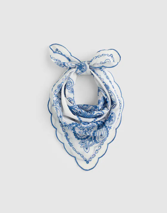 Organic Cotton Eyelet Bandana | Madewell