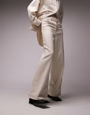 Topshop low slung boyfriend jeans in ecru - part of a set | ASOS (Global)