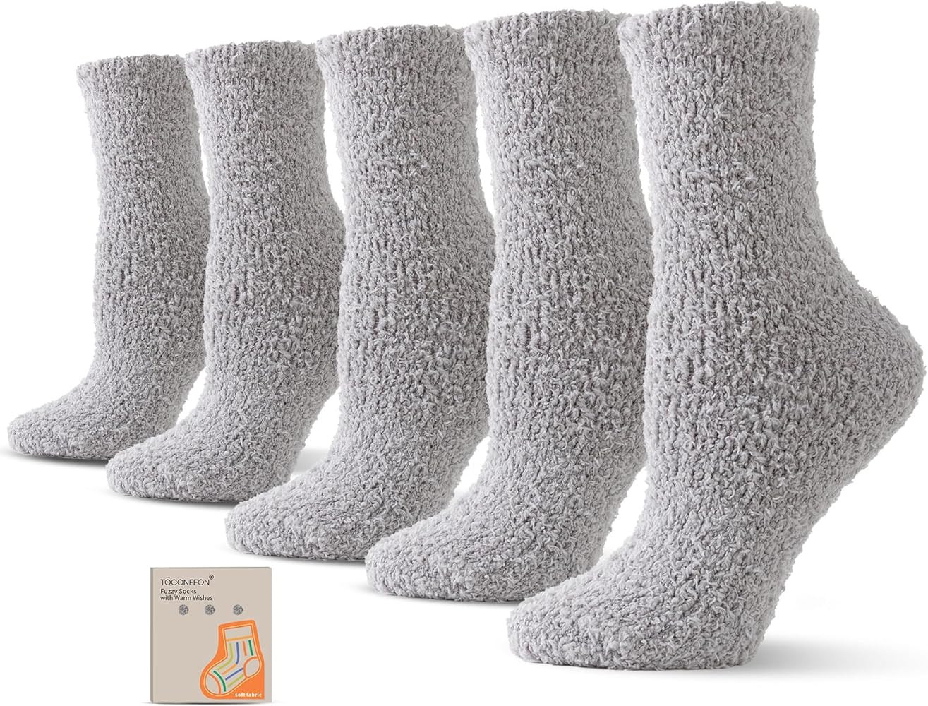 Women's Cozy Fluffy Fuzzy Socks Plush Home Sleep Slipper Socks - Warm Cozy Gifts Ideas for Women ... | Amazon (US)