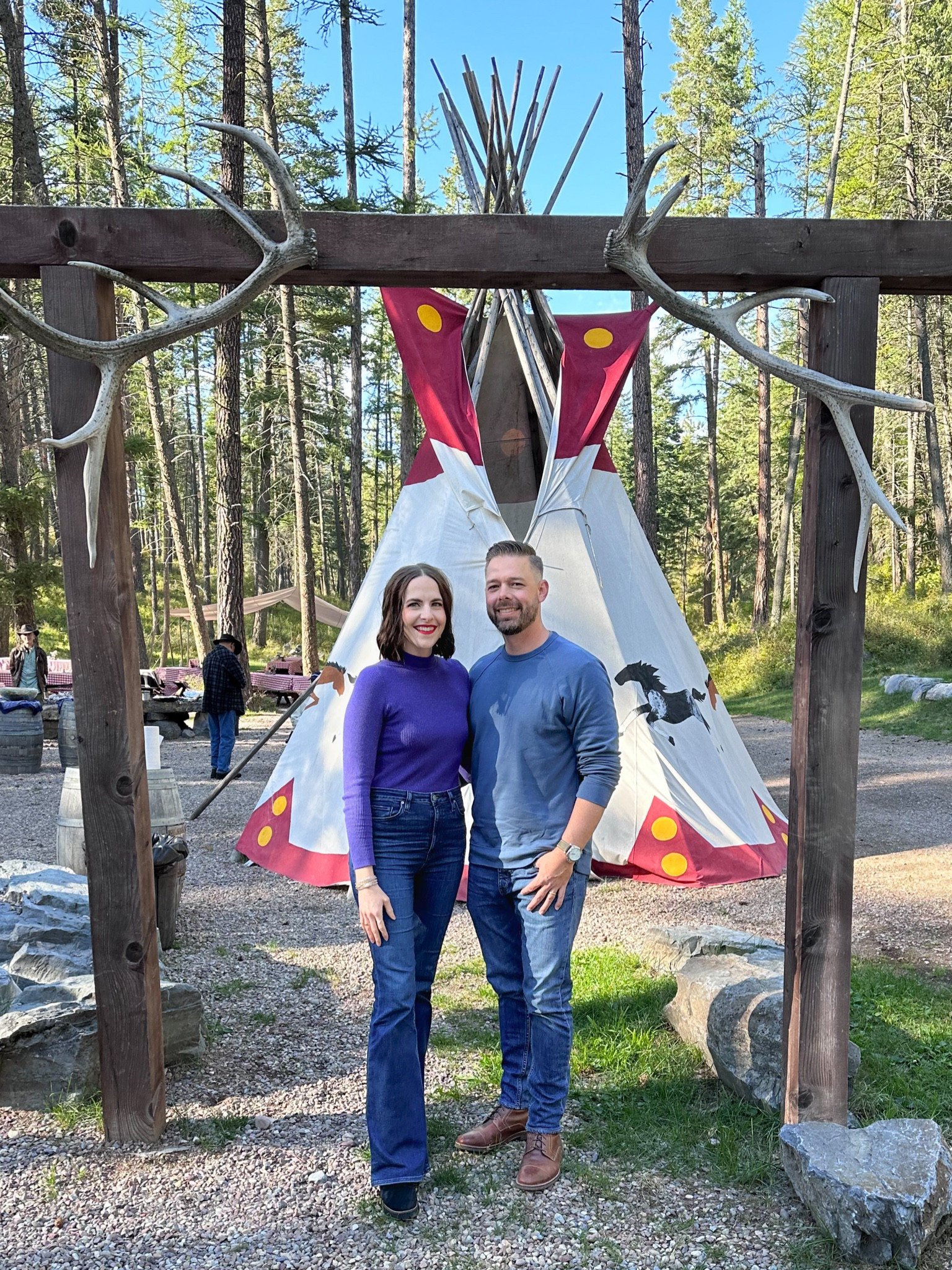 One of the nights we rode fire trucks to the steak fry camp. We ended up seeing elks grazing too. This was probably the warmest night! 

#LTKstyletip #LTKSeasonal #LTKtravel