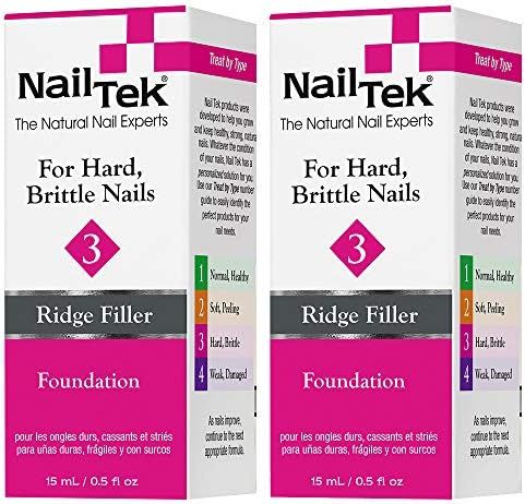 Nail Tek Foundation 3, Ridge Filling Strengthening Base Coat for Hard and Brittle Nails, 0.5 oz, ... | Amazon (US)