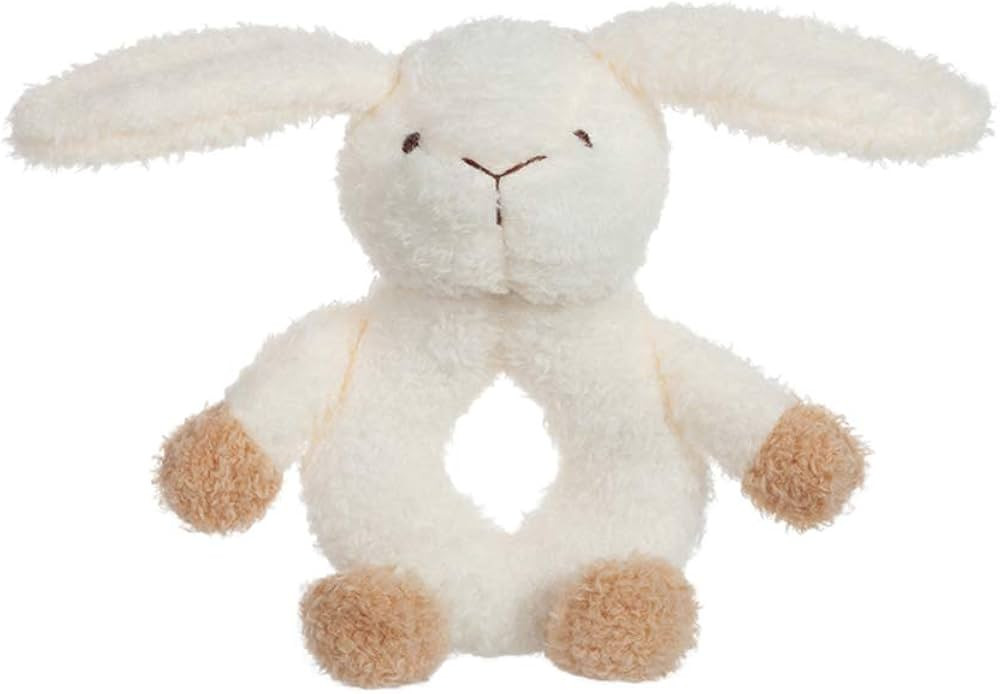 Apricot Lamb Baby Bunny Rabbit Soft Rattle Toy, Plush Stuffed Animal for Newborn Soft Hand Grip S... | Amazon (US)