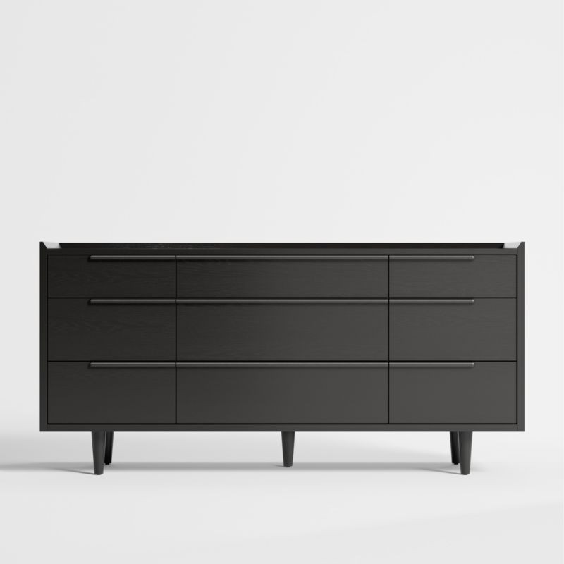 Tate Black 9-Drawer Dresser + Reviews | Crate & Barrel | Crate & Barrel
