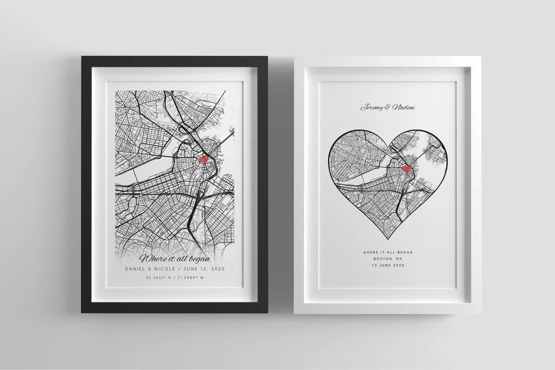 Anniversary Giftswhere It All Beganwhere We Met Mapcustom - Etsy | Etsy (US)