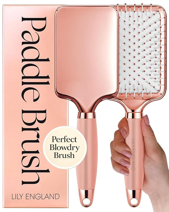 Lily England Paddle Hairbrush for Women - Blow-Drying Hair Brush, Rose | Amazon (US)