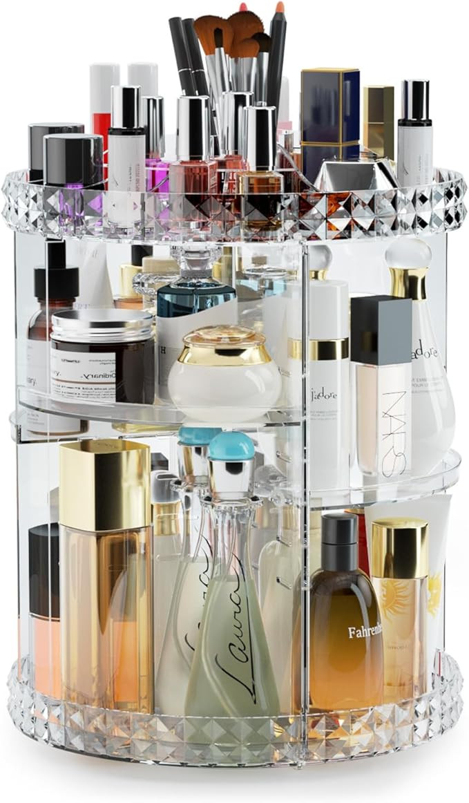 Rosoenvi Rotating Makeup Organizer, 360° Spinning Skincare Organizers, Adjustable Layer Cosmetic... | Amazon (US)