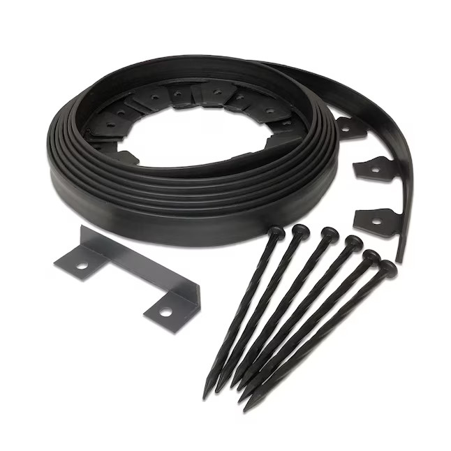 EasyFlex 20-ft x 1.5-in No-Dig Black Plastic Landscape Edging Roll | Lowe's